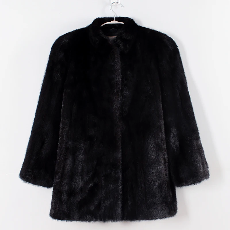 Женское теплое меховое пальто мягкое с воротником стойкой большой размер 3XL|fluffy
