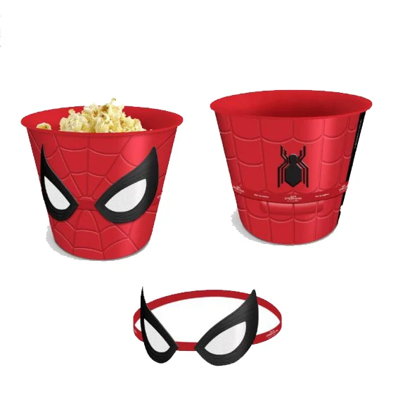 4 Marvel Человек-паук: вдали от дома чашка для воды и ведро попкорна MCU фильм герои модель человек-паук игрушка Коллекционная ребенок подарок - Цвет: 4