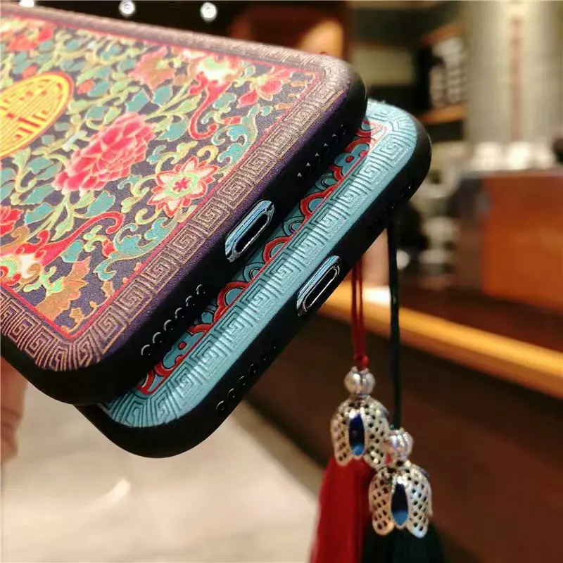 SYCASE Ретро Китай Стиль дворец цветок одежда кисточкой висит украшения для samsung S8 S9