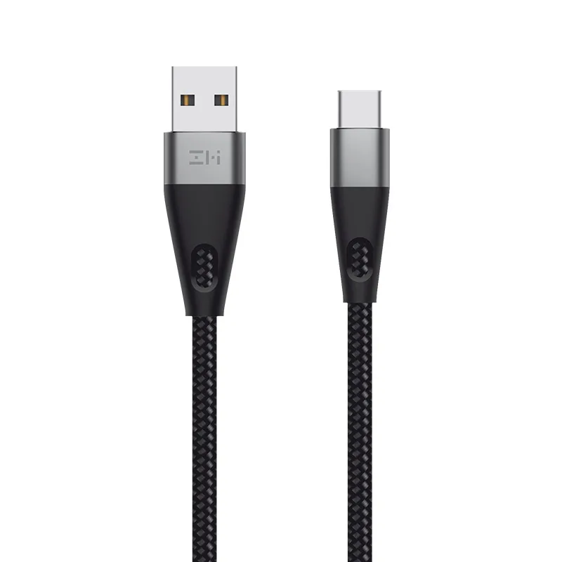 Type C Black ZMI MFi сертифицированный кабель освещения 3 A быстрая зарядка usb type C Премиум нейлон PP плетеный рукав кабель для iphone AL706 - Цвет: Type C Black