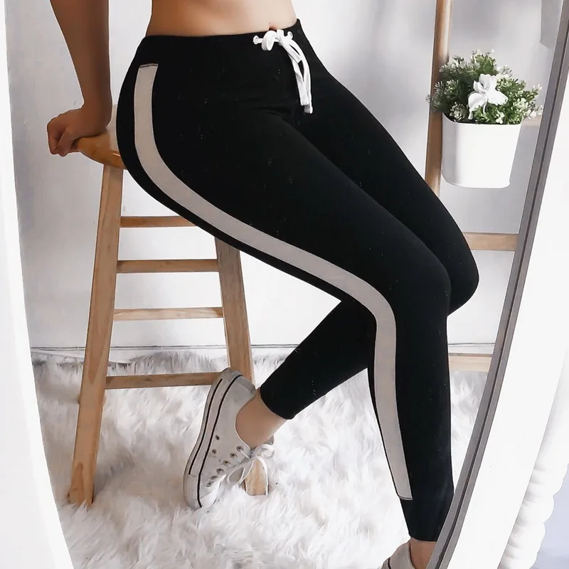 LOOZYKIT женские спортивные штаны эластичная талия Йога бедра высокая полоса