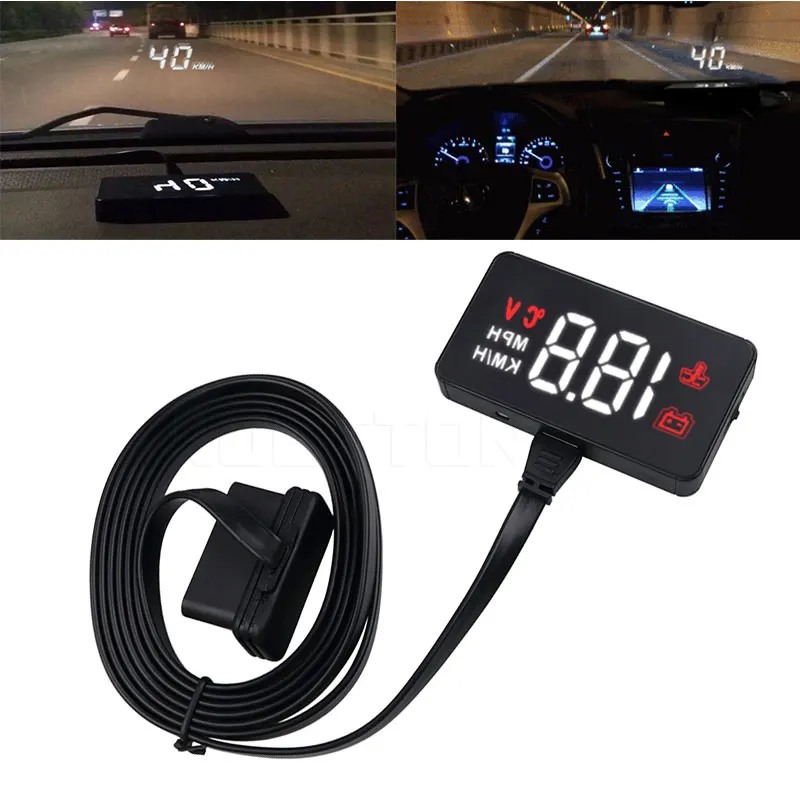 Автомобильный дисплей на лобовое стекло Sikeo Auto HUD 5 дюйма OBDII - Цена: 1 626,86 руб.
