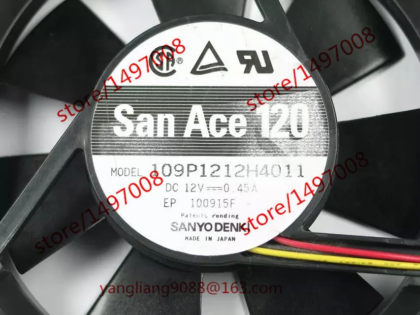 SANYO DENKI 109p12h4011 DC 12V 0.45A 3-проводной 120x120x25 мм вентилятор охлаждения сервера - купить