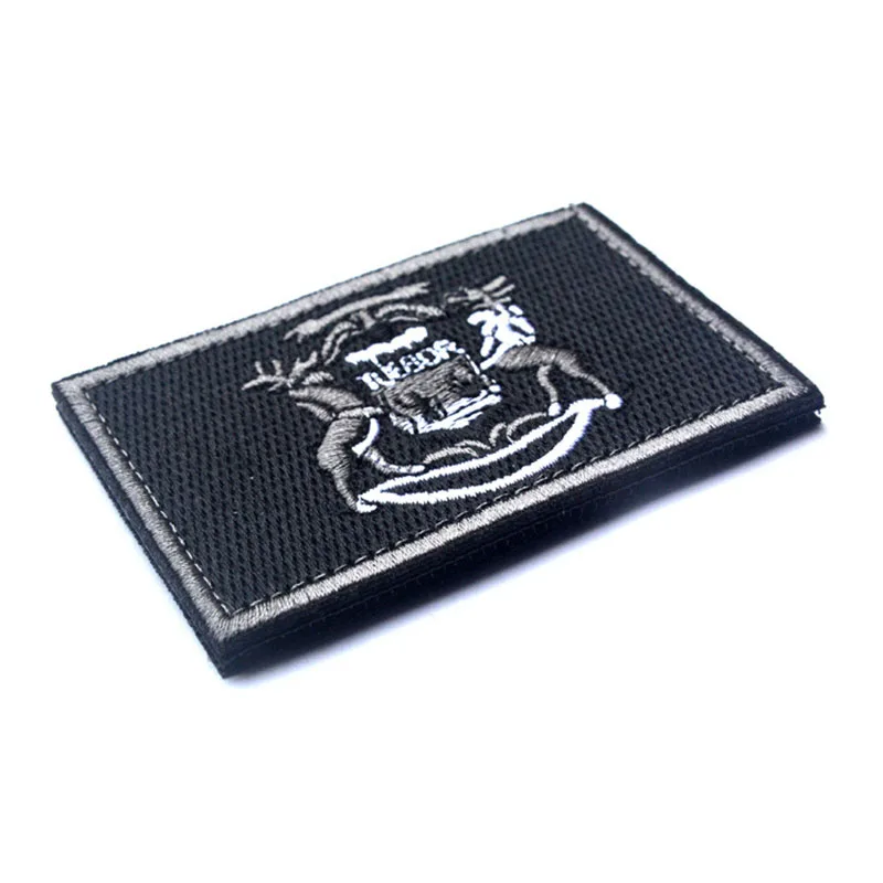 Мичиган State Patch Michigan Tactical Morale 7 6*5 см 3D вышитая аппликация Одежда значок для куртки