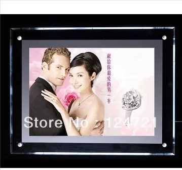 Кристаллический акриловый супертонкий светодиодный лайтбокс/фоторамки |