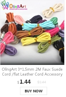 OlingArt 3*1,5 мм 9 м шнур из искусственной замши/плоский кожаный шнур веревка/линия аксессуаров серьги браслет колье ожерелье Изготовление ювелирных изделий