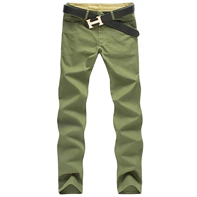 army green Новинка, 8 цветов, размер 29-44, хлопковые мужские штаны, классические мужские штаны для бега, высокое качество, повседневные штаны, Мужская одежда, черные, цвет хаки брюки, брюки - Цвет: army green