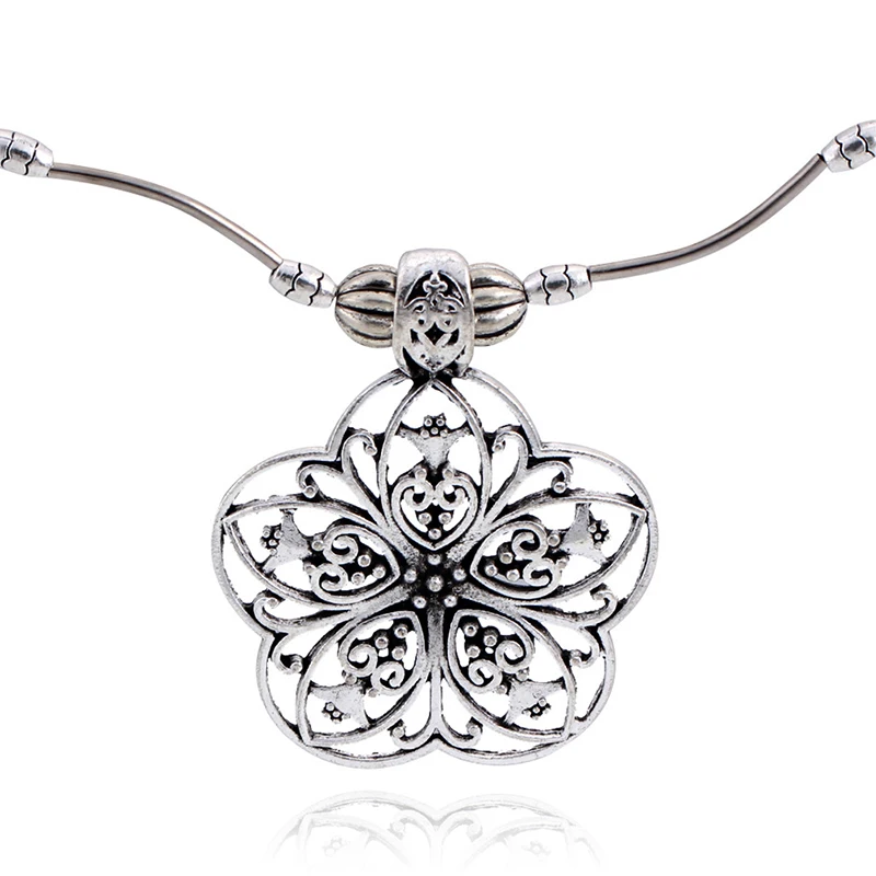 Модные ретро этнические ювелирные изделия из тибетского серебра богемные Резные