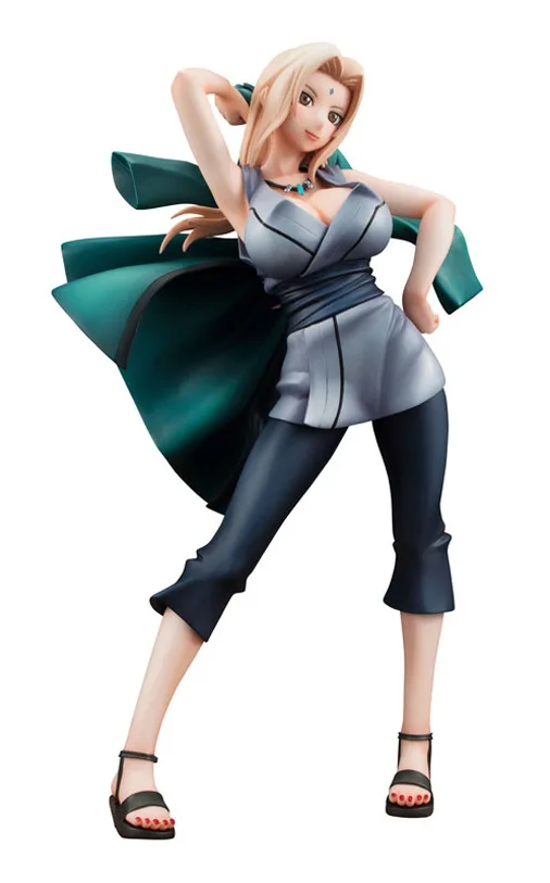 Фигурку Наруто Tsunade аниме модель мультфильм куклы ПВХ см 21 Японская статуэтка для