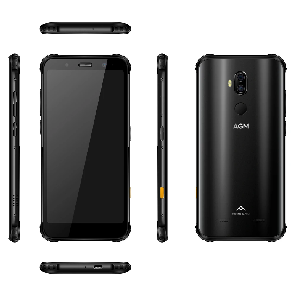 AGM X3 6/8 ГБ+ 64/128/256 ГБ Snapdragon 845 24MP+ 20MP 4100 мА/ч, мобильный телефон IP68 Водонепроницаемый 5,99 ''Face ID NFC 4G Черный смартфон