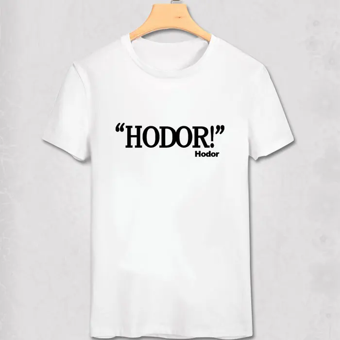 Игра престолов Футболка с принтом для мужчин hodor футболка Camisetas коротким рукавом