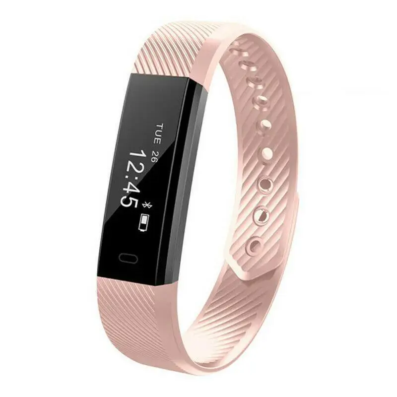 Трекер умный Браслет ID115 Veryfit приложение Bluetooth монитор активности будильник спортивный браслет для iOS Android R15 - Цвет: Pink