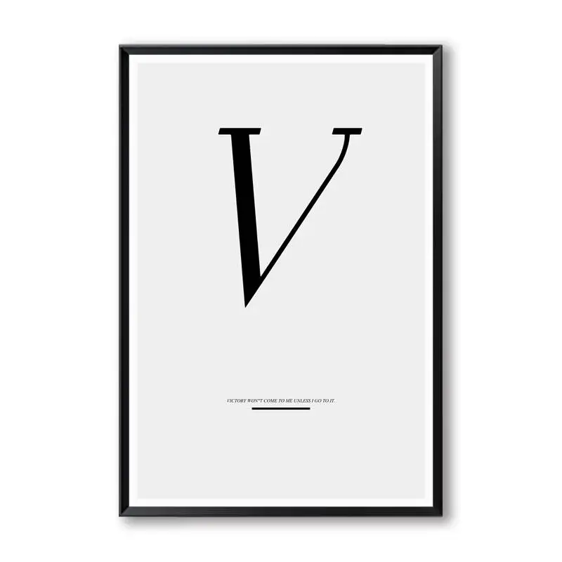 N~ Z DIY английского алфавита Правописание Простые современные декоративные плакат Холст Картина Книги по искусству печать плакат Настенный декор - Цвет: 9