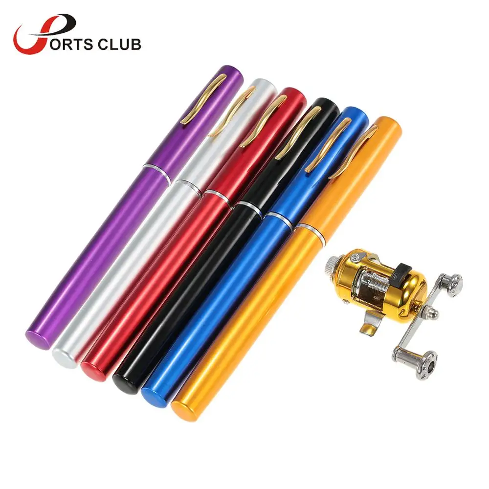 Мини Телескопическая портативная карманная ручка Удочка + катушка из