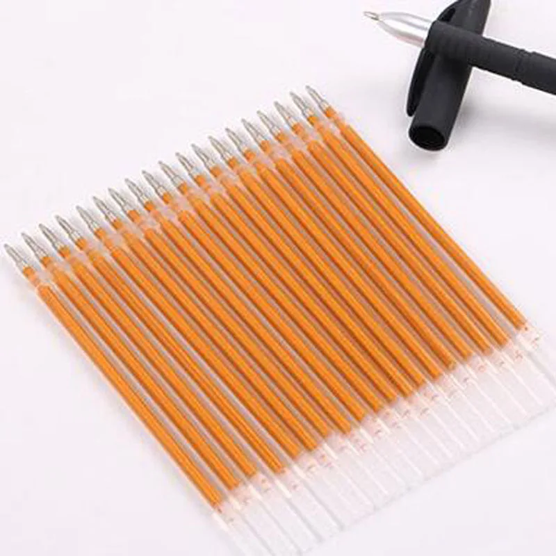 

60 pcs/lot Cute Gold ink Gel Pen Refill 0.4MM Wholesale Office School Supplies Gift Chidren Free Shipping Pen Material Escolar