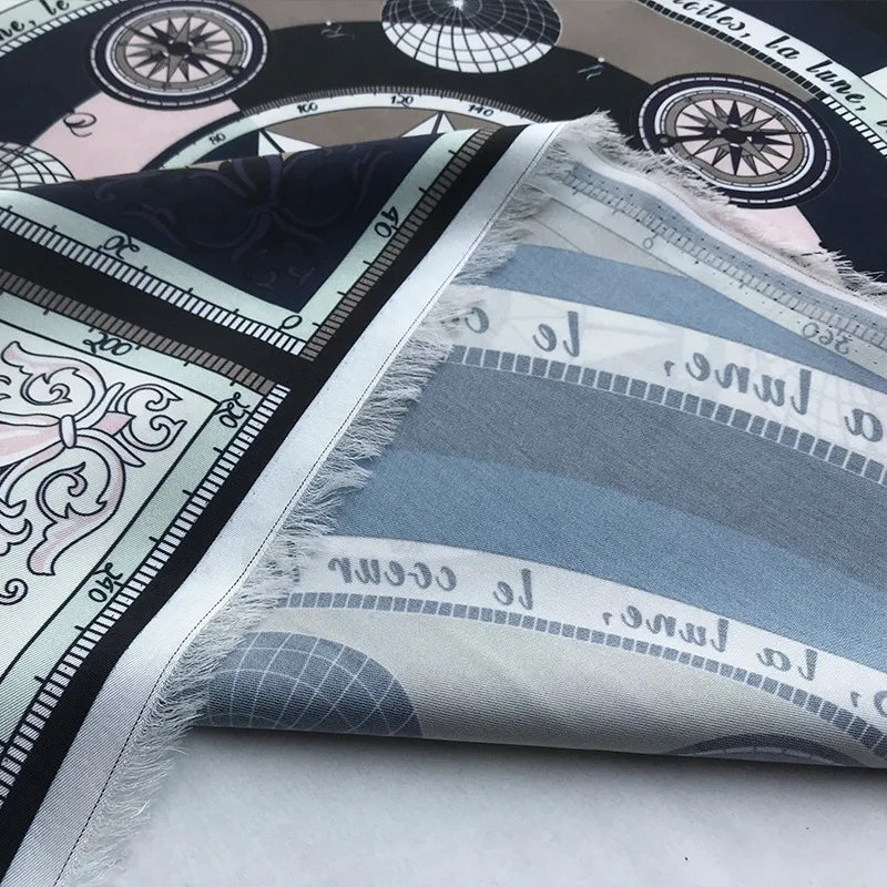 

2019 new starry compass digital printing clothing handmade DIY fabric polyester printed women's cloth European and American