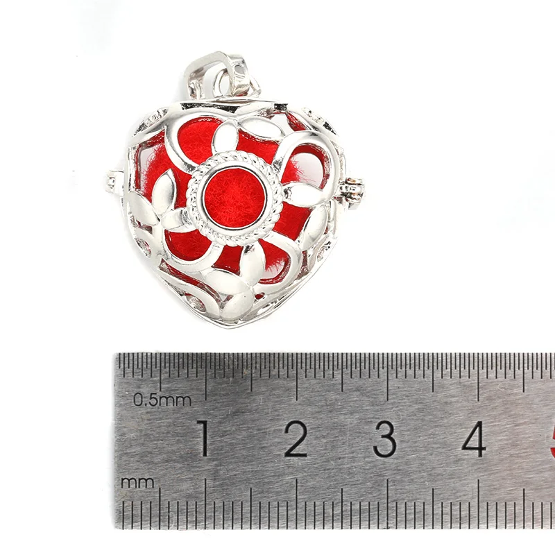 MODKISR New Arrival 6pcsTrendy Hollow Cage Filigree Ball Box Essential Oil Diffuser Locket Pendants Heart Jewelry Without Chain | Украшения