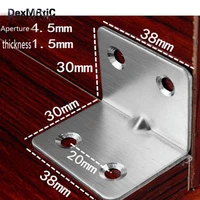 20pcs l shape thickened stainless steel corner brackets 4 holes fixing angle wood corner brackets furniture hardware connection
