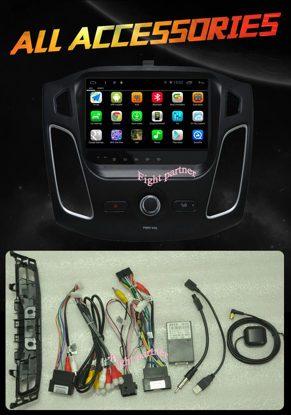 Android 8 1 Автомобильный мультимедийный плеер радио Bluetooth GPS навигации для Ford Focus 3 2011