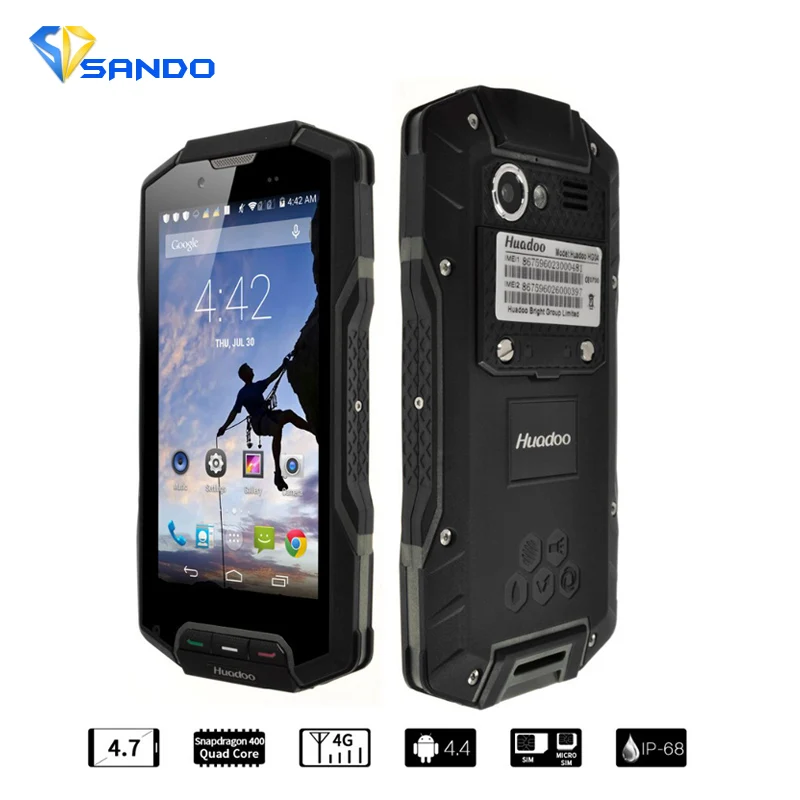 3 доказательство Huadoo HG04 IP68 Android 4 MTK6582 1 ГГц ядра Водонепроницаемый телефон ГБ