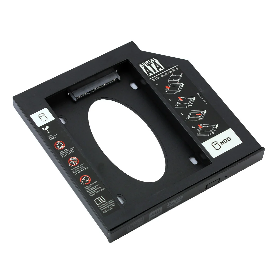 Универсальный 2-й HDD Caddy SATA 3,0 для 2,5 ''12,7 мм/9,5 мм SSD чехол жесткий диск Корпус для ноутбука DVD-ROM CD-ROM Optibay