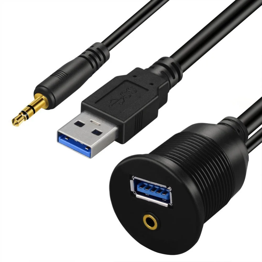 Кабель для автомобильного крепления с разъемом USB 3 0 и 5 мм водонепроницаемый
