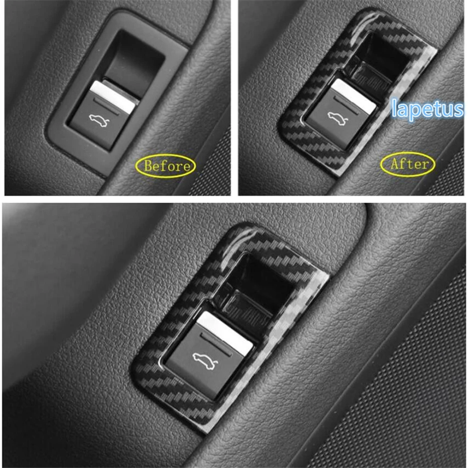 

Rear Trunk Tailgate Door Switch Control Decoration Frame Cover Trim ABS Fit For Audi A6 C8 2019 2020 2021 / Carbon Fiber Look