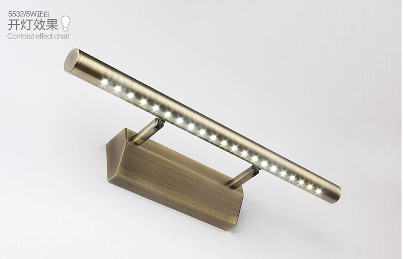 Бесплатная доставка бронзовый светодиодный зеркальный светильник для ванной