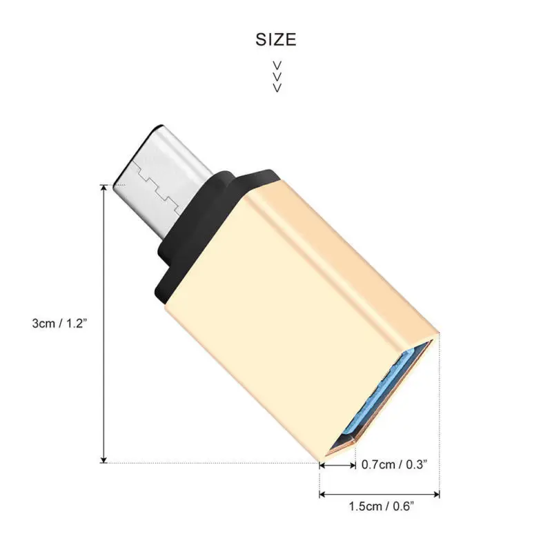 USB C адаптер для синхронизации данных Type с разъемом 3 0 OTG телефона Macbook алюминиевый