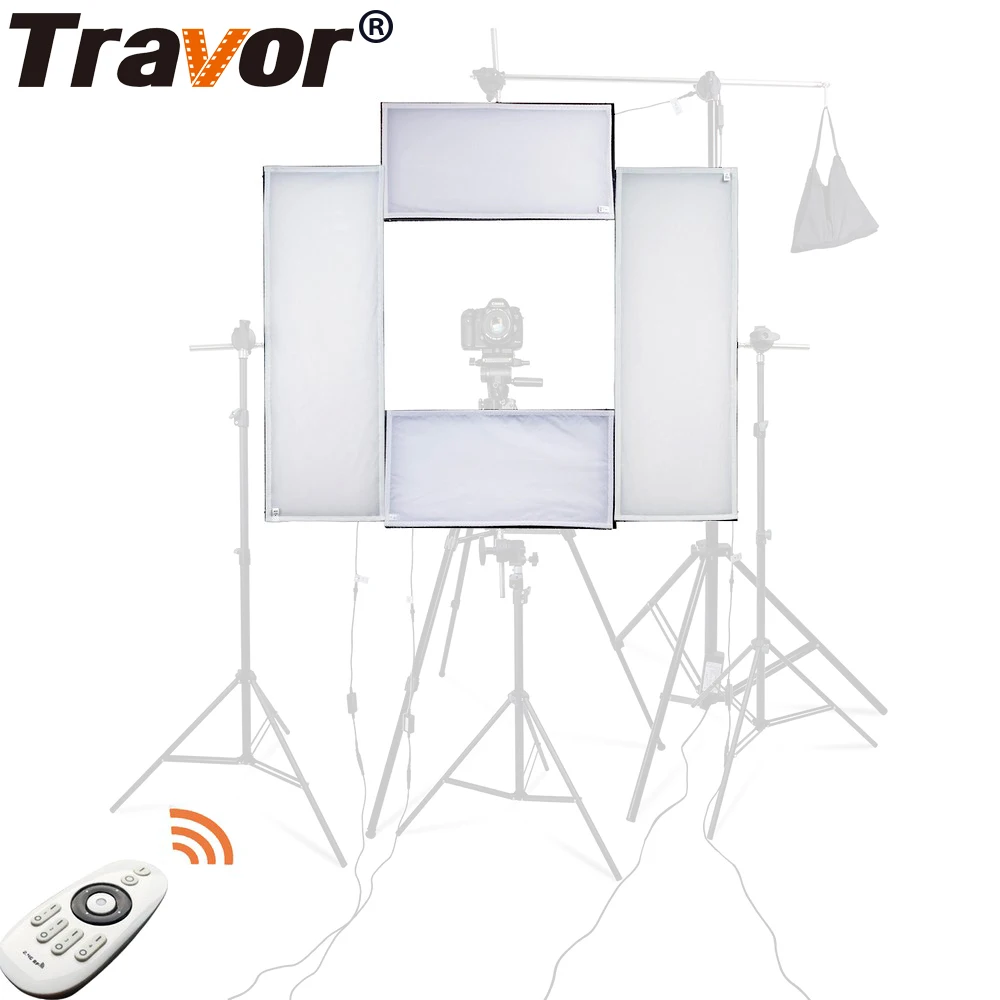 Travor 4 в 1 светодиодный студийный светильник 100 Вт 5500 к CRI95 видео светильник с 2,4G беспроводной пульт дистанционного управления фото светильник ing