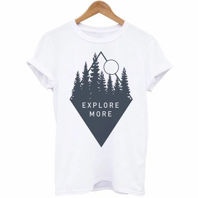 1351 Summer Women T Shirt Cosmic Belief Harajuku New Ins Travel The World Tshirt Women Cartoon Printed Vogue Casual Tee Shirt Femme - Цвет: 1351