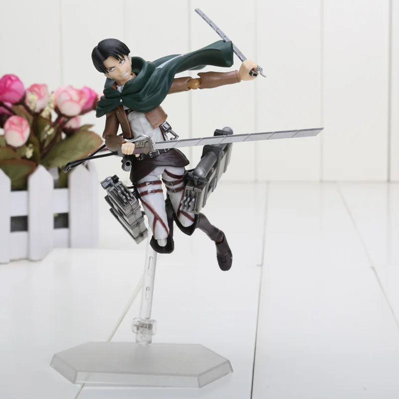14 см атака на Титанов Shingeki no Kyojin Rivaille Figma 213 ПВХ фигурка игрушка