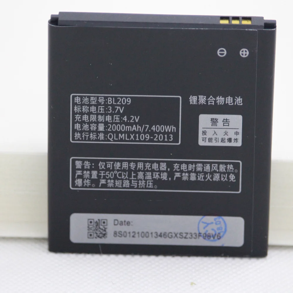 ISUNOO 2000 мАч Мобильный телефон батареи BL209 для Lenovo A706 A788T A820E A760 A516 A378T A398T Смартфон батарея с подарком