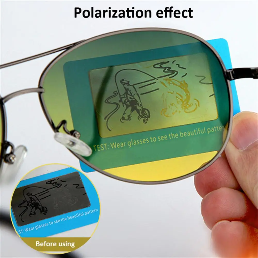 Металлические антибликовые прочные поляризационные очки двойного назначения