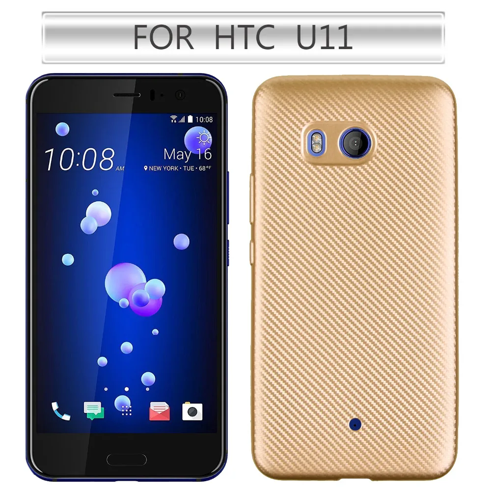 Чехол для HTC U11 новейшая Экологичная мягкая задняя крышка из углеродного волокна u