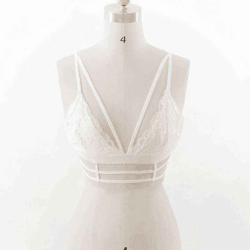 Женская Кружева Вернуться Ремешок Bralette Бюстгальтер Беспроводной Нижнее Белье