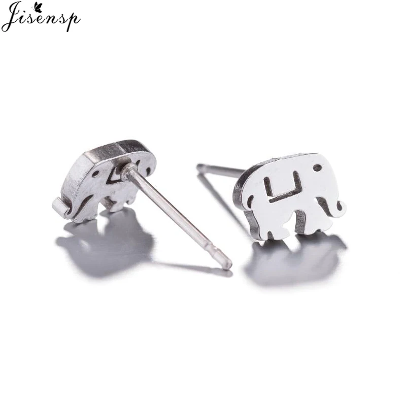 silver earrings Jisensp модное ожерелье с оригами, слон, геометрическое ожерелье, лесной слон, животное, ювелирное изделие, воротник, подарок на день матери, N192 - Окраска металла: silver earrings