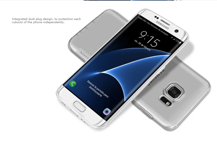 Из ТПУ, прозрачный, мягкий чехол для samsung Galaxy S7 edge, серия NILLKIN Nature, роскошный бренд, в розницу, посылка
