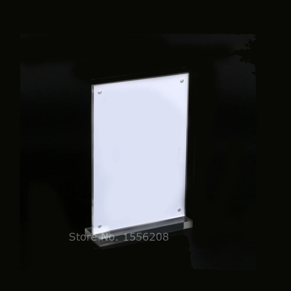 

Acrylic T-Frame Base Desktop a6 Sign Holder Picture Photo Display Stand