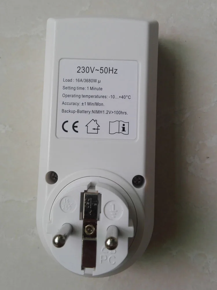 

New 12/24 Hours 7 Day Plug-in Programmable Digital Timer Switch Socket EU Plug