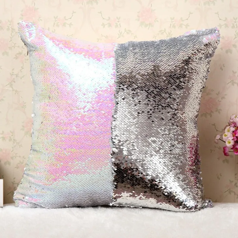 Прямая поставка DIY подушка с блестками для русалки Волшебная расцветка меняющая