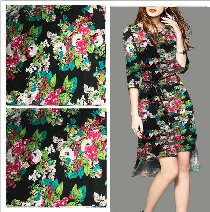 30S модная цветочная ткань для шитья платье рубашка Необычные цветочные ткани