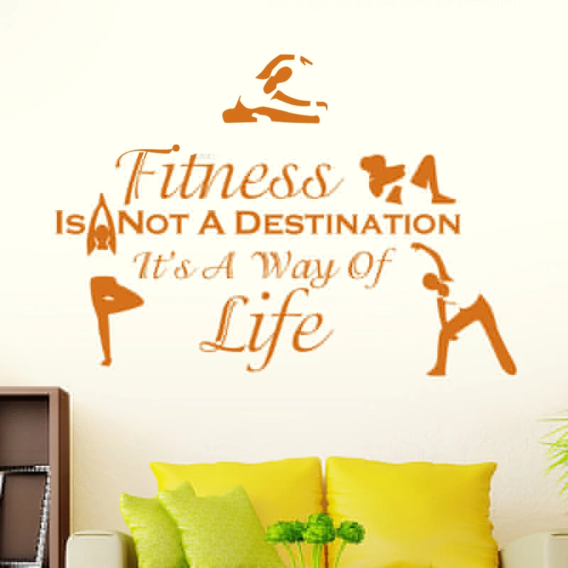 Yoga Fitness Club Decal Gym Sticker Decor Posters Vinyl Decoracion Wall Decals Mural Car | Дом и сад