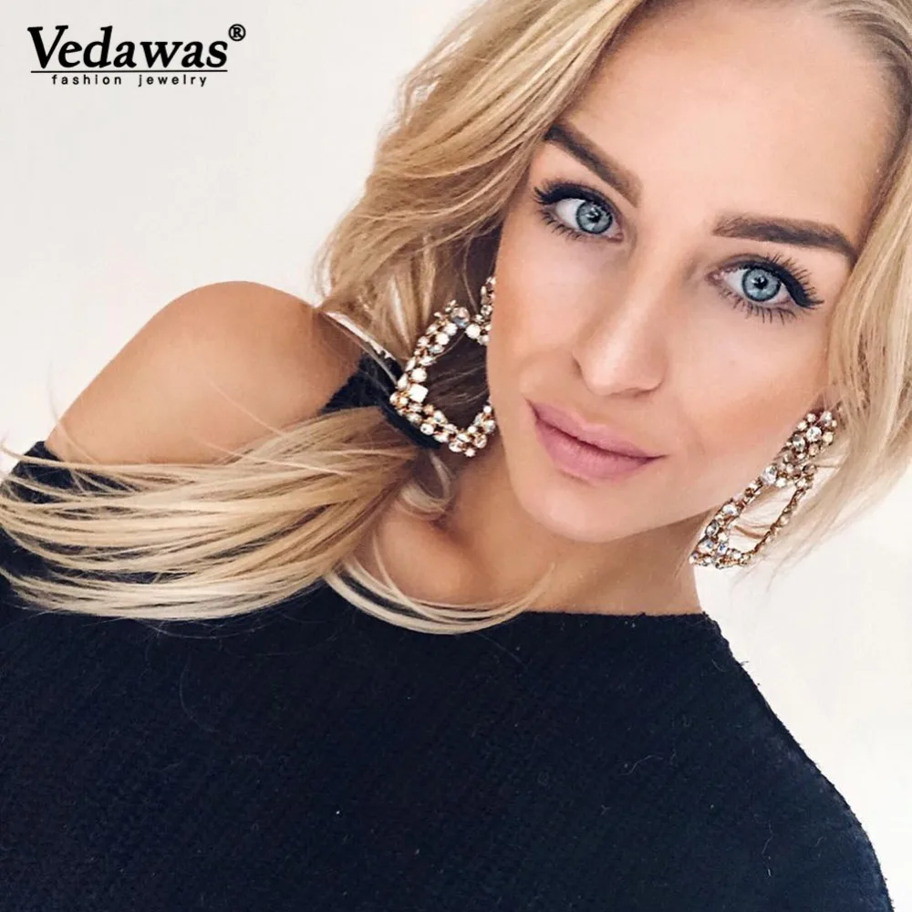 Серьги с кристаллами Vedawas ZA, Женские Ювелирные изделия, массивные Висячие серьги для женщин, вечерние, для помолвки, Oorbellen, xg2414