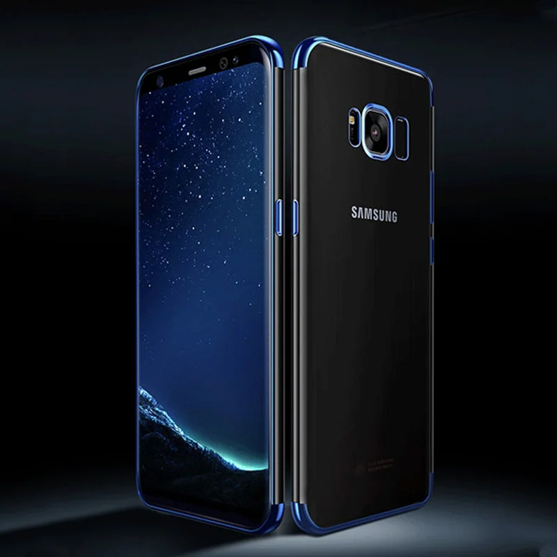 TPU Phone Case on for Samsung Galaxy A8 A6 Plus 2018 A7 A750 Note 9 J2 pro J4 J6 J330 J530 J730 Plating Silicone Cover |