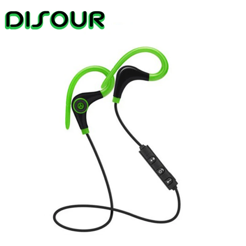 DISOUR спортивные беспроводные Bluetooth наушники с микрофоном стерео звук музыка для