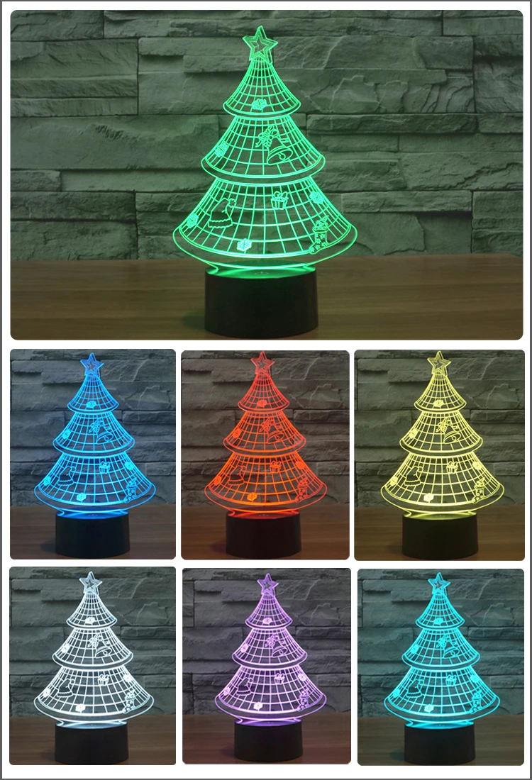 Новинка Сенсорный 3D Led Ночные Огни для Детей Подарки На День Рождения Свадьба