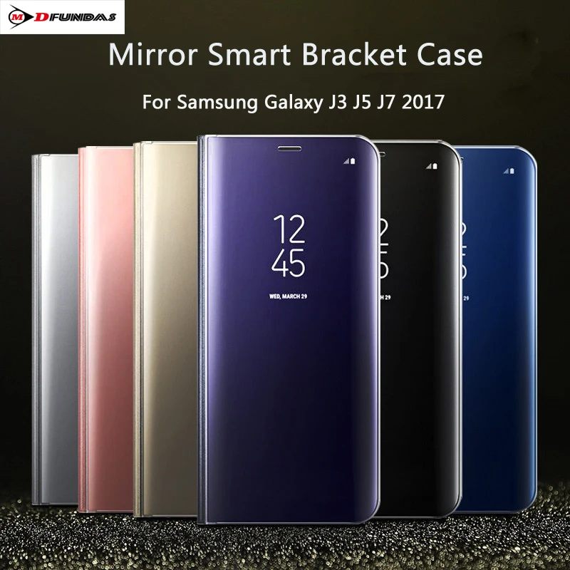 MDFUNDAS зеркало вертикальный стенд крышка для samsung J7 2017 чехол жесткий