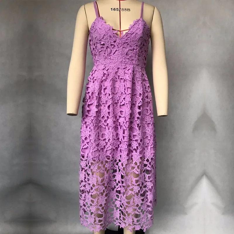 MUXU голубое кружевное платье с открытой спиной на бретелях уличная Женская одежда