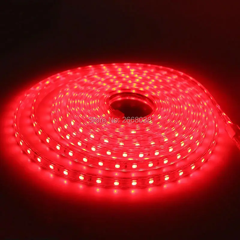 Яркая светодиодная лента 120 Вольт SMD 5050 яркое водонепроницаемое светодиодное